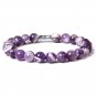 Natural Women men clean purple amethysts quarzt crystal stone Model 29 Imperial 2X4MM