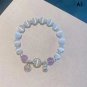 Original Opal Sea Blue Treasure Moonlight Crystal Bracelet Light Luxury Elastic Model A2
