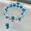 Original Opal Sea Blue Treasure Moonlight Crystal Bracelet Light Luxury Elastic Model A13
