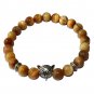 Natural Stone Men's Beaded Jewelry Crystal Agates Jades Tiger Eye Stone Beaded Model Gold