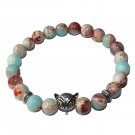Natural Stone Men's Beaded Jewelry Crystal Agates Jades Tiger Eye Beaded Model Snake skin stone