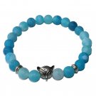 Natural Stone Men's Beaded Jewelry Crystal Agates Jades Tiger Eye Stone Beaded Model Blue agate