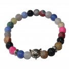 Natural Stone Men's Beaded Jewelry Crystal Agates Jades Tiger Eye Stone Beaded Model Colorful agate