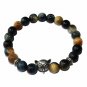 Natural Stone Men's Beaded Jewelry Crystal Agates Jades Tiger Eye Stone Beaded Model Colorful agate