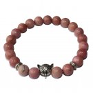 Natural Stone Men's Beaded Jewelry Crystal Agates Jades Tiger Eye Stone Beaded Model Rhodonite Stone