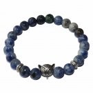 Natural Stone Men's Beaded Jewelry Crystal Agates Jades Tiger Eye Stone Beaded Model White