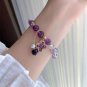 ZAKOL Exquisite Purple Crystal Beads Zircon Charm Bracelet for Women Girls Cute Model Style H