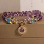 ZAKOL Exquisite Purple Crystal Beads Zircon Charm Bracelet for Women Girls Cute Model Style B