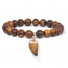 Natural Stone Pendant Bracelet Blue Sodalite Malachite Amethysts Tiger Eye Model Tiger Eye Stone