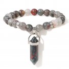 Natural Stone Pendant Bracelet Blue Sodalite Malachite Amethysts Tiger Eye Model African Bloodstone
