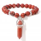 Natural Stone Pendant Bracelet Blue Sodalite Malachite Amethysts Tiger Eye Model Red