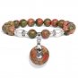 Natural Stone Pendant Bracelet Blue Sodalite Malachite Amethysts Tiger Eye Model Red