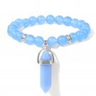Natural Stone Pendant Bracelet Blue Sodalite Malachite Amethysts Tiger Eye Model Chalcedony