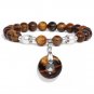 Natural Stone Pendant Bracelet Blue Sodalite Malachite Amethysts Tiger Eye Model Malachite