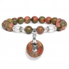 Natural Stone Pendant Bracelet Blue Sodalite Malachite Amethysts Tiger Eye Model Unakite