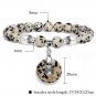 Natural Stone Pendant Bracelet Blue Sodalite Malachite Amethysts Tiger Eye Model White