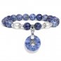 Natural Stone Pendant Bracelet Blue Sodalite Malachite Amethysts Tiger Eye Model Watermelon Quartz