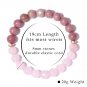 Trendy Rose Quartzs Bracelet Pink Crystal Beads Bracelets Stretch Natural Stone Model Style 22