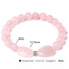 Trendy Rose Quartzs Bracelet Pink Crystal Beads Bracelets Stretch Natural Stone Model Style 16
