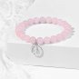 Trendy Rose Quartzs Bracelet Pink Crystal Beads Bracelets Stretch Natural Stone Model Style 36