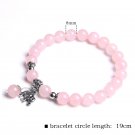 Trendy Rose Quartzs Bracelet Pink Crystal Beads Bracelets Stretch Natural Stone Model Style 17
