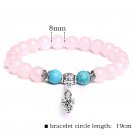 Trendy Rose Quartzs Bracelet Pink Crystal Beads Bracelets Stretch Natural Stone Model Style 15