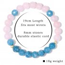 Trendy Rose Quartzs Bracelet Pink Crystal Beads Bracelets Stretch Natural Stone Model Style 33