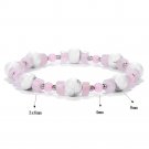 Trendy Rose Quartzs Bracelet Pink Crystal Beads Bracelets Stretch Natural Stone Model Style 40