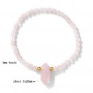 Trendy Rose Quartzs Bracelet Pink Crystal Beads Bracelets Stretch Natural Stone Model Style 39