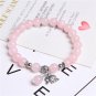 Trendy Rose Quartzs Bracelet Pink Crystal Beads Bracelets Stretch Natural Stone Model Style 38