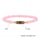 Trendy Rose Quartzs Bracelet Pink Crystal Beads Bracelets Stretch Natural Stone Model Style 5