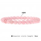 Trendy Rose Quartzs Bracelet Pink Crystal Beads Bracelets Stretch Natural Stone Model Style 2