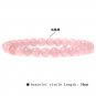 Trendy Rose Quartzs Bracelet Pink Crystal Beads Bracelets Stretch Natural Stone Model Style 2