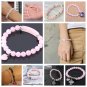 Trendy Rose Quartzs Bracelet Pink Crystal Beads Bracelets Stretch Natural Stone Model Style 2
