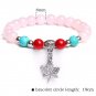 Trendy Rose Quartzs Bracelet Pink Crystal Beads Bracelets Stretch Natural Stone Model Style 14