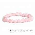 Trendy Rose Quartzs Bracelet Pink Crystal Beads Bracelets Stretch Natural Stone Model Style 10