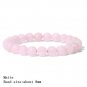 Trendy Rose Quartzs Bracelet Pink Crystal Beads Bracelets Stretch Natural Stone Model Style 8