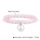 Trendy Rose Quartzs Bracelet Pink Crystal Beads Bracelets Stretch Natural Stone Model Style 21