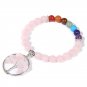 Trendy Rose Quartzs Bracelet Pink Crystal Beads Bracelets Stretch Natural Stone Model Style 19