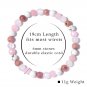 Trendy Rose Quartzs Bracelet Pink Crystal Beads Bracelets Stretch Natural Stone Model Style 24