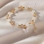 Purple Butterfly Charm Beaded Stretch Bracelet For Women Multi Color Crack Model ASL701561P