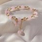 Purple Butterfly Charm Beaded Stretch Bracelet For Women Multi Color Crack Model ASL701561