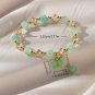 Purple Butterfly Charm Beaded Stretch Bracelet For Women Multi Color Crack Model ASL701561