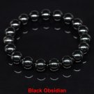 Natural Stone Bracelet Amethyst Tiger Eye Rose Quartz Obsidian Agate Beads Model Black