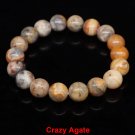 Natural Stone Bracelet Amethyst Tiger Eye Rose Quartz Obsidian Agate Beads Model Crazy Agate