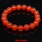 Natural Stone Bracelet Amethyst Tiger Eye Rose Quartz Obsidian Agate Beads Model Red
