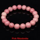 Natural Stone Bracelet Amethyst Tiger Eye Rose Quartz Obsidian Agate Beads Model Pink Rhodonite