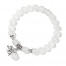 Fashion Natural Blue Chalcedony Beads Bracelet Cute Elephant Pendant Charm Model White Quartz Fashion Natural Blue Chalcedony Beads Bracelet Cute Elephant Pendant Charm Model White Quartz
