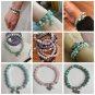Fashion Natural Blue Chalcedony Beads Bracelet Cute Elephant Pendant Charm Model Shoushan Stone