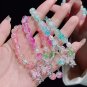Hot Selling Butterfly Shape Ice Cracking Crystal Beaded Strand Hand Bracelets Model Blue